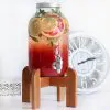 Лимонадник 5л «Фрукты» с пластиковым краном и подставкой